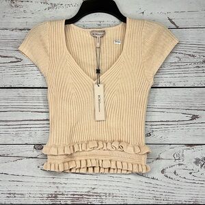 BCBGeneration Peplum Sweater Top Size M